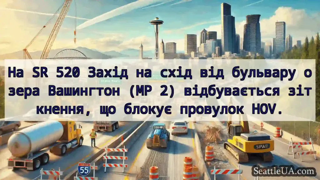 Транспортні новини Сіетла На SR 520 Захід на схід від