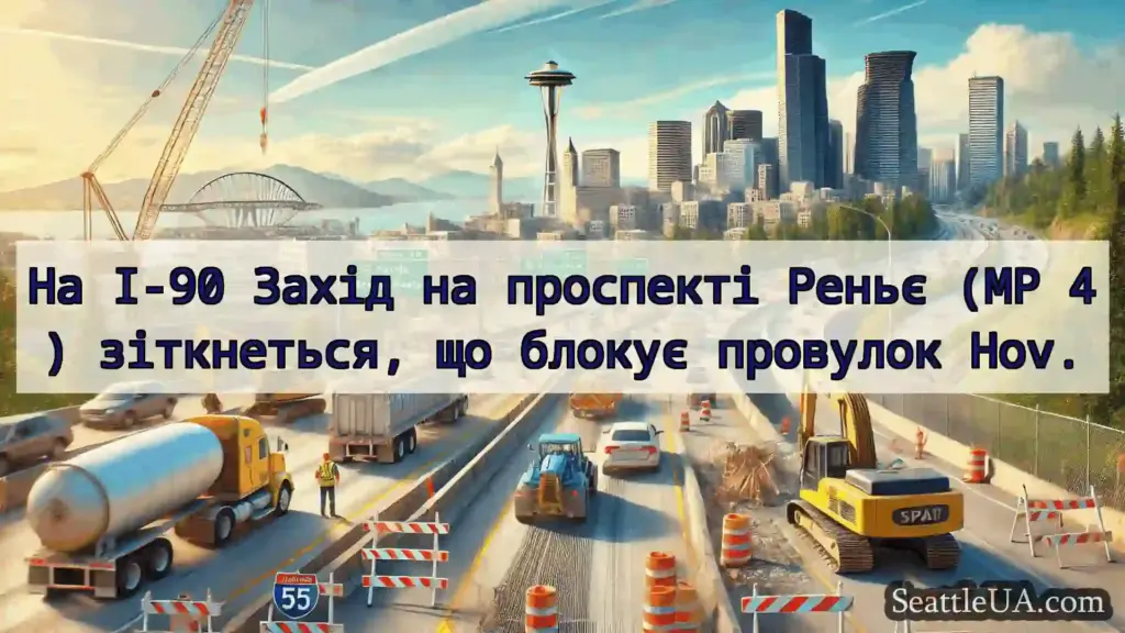 Транспортні новини Сіетла На I-90 Захід на проспекті Реньє