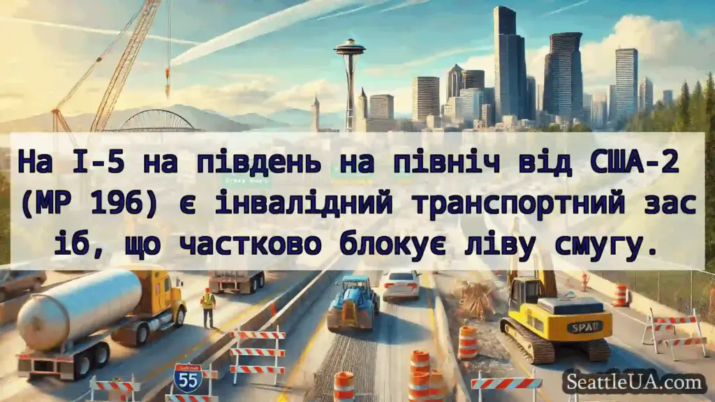 Транспортні новини Сіетла На I-5 на південь на північ від