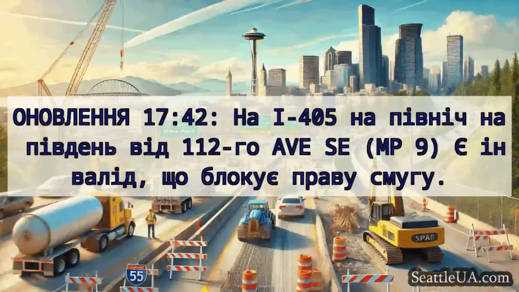 Транспортні новини Сіетла ОНОВЛЕННЯ 17:42: На I-405 на