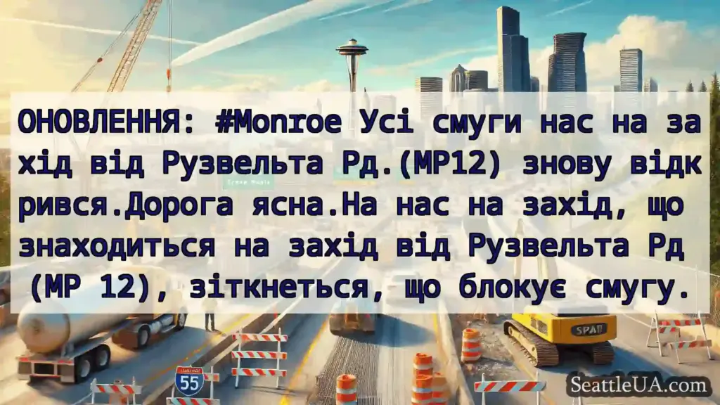 Транспортні новини Сіетла ОНОВЛЕННЯ: #Monroe Усі смуги нас