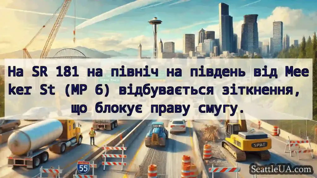 Транспортні новини Сіетла На SR 181 на північ на південь від