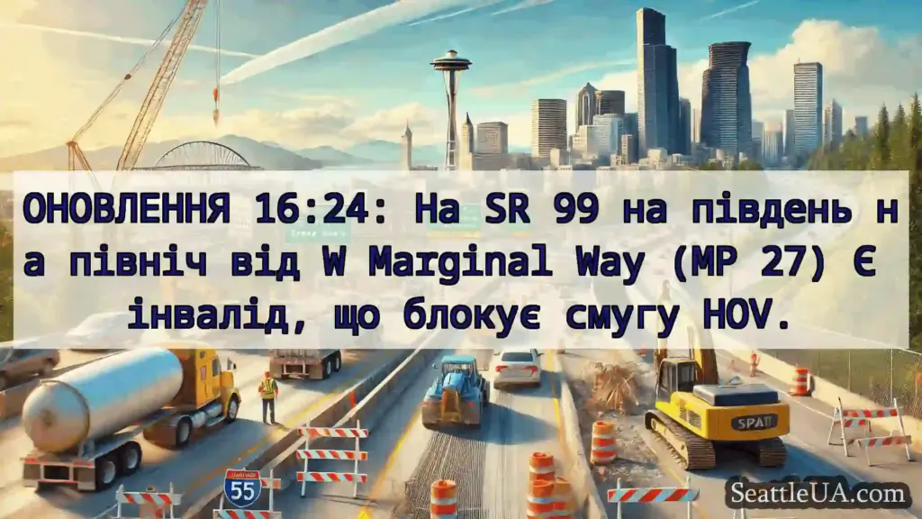 Транспортні новини Сіетла ОНОВЛЕННЯ 16:24: На SR 99 на