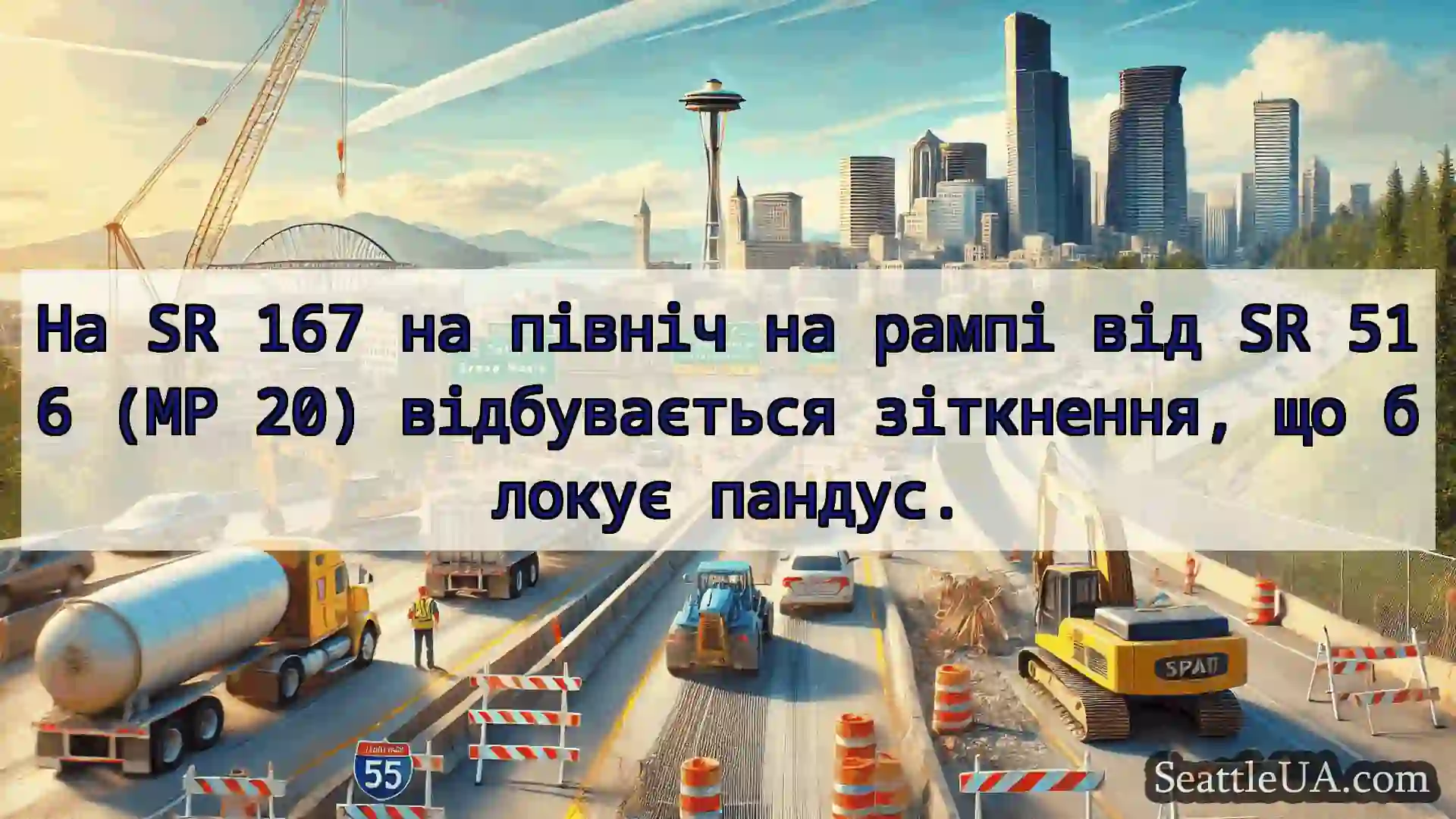 Транспортні новини Сіетла На SR 167 на північ на рампі від
