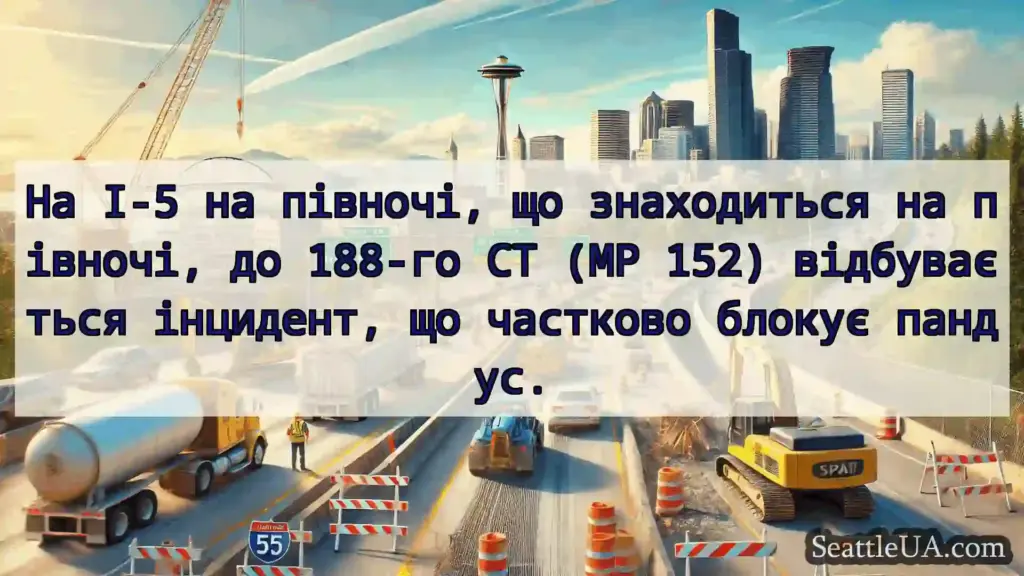 Транспортні новини Сіетла На I-5 на півночі, що знаходиться