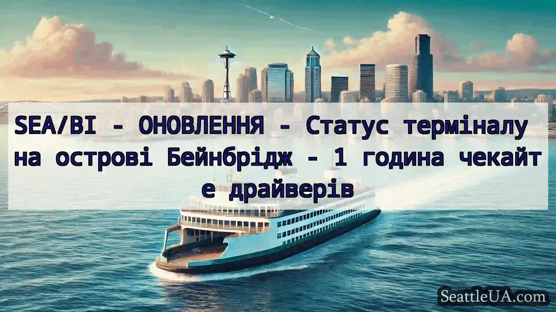 новини про пороми Сіетла SEA/BI - ОНОВЛЕННЯ - Статус