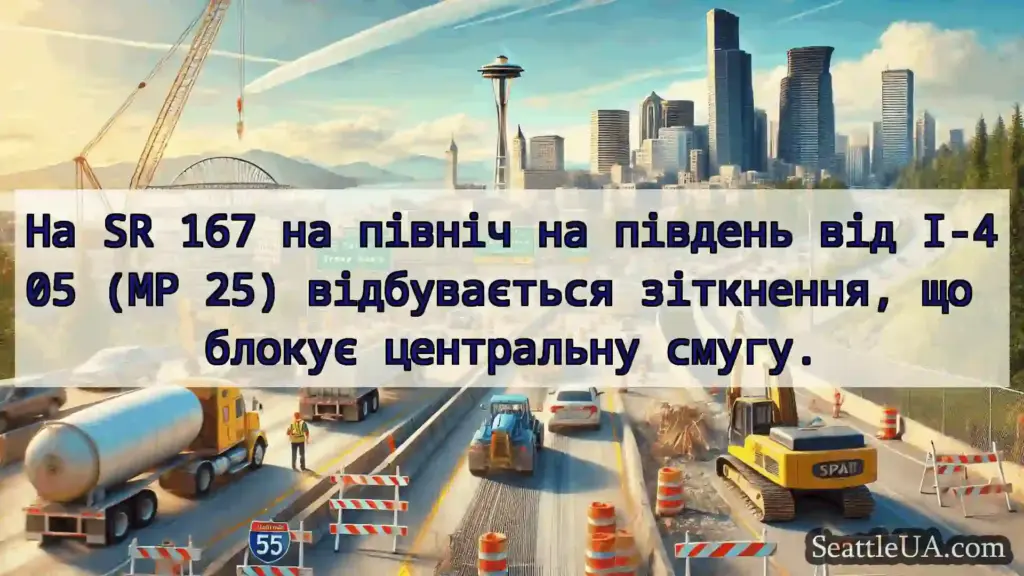 Транспортні новини Сіетла На SR 167 на північ на південь від