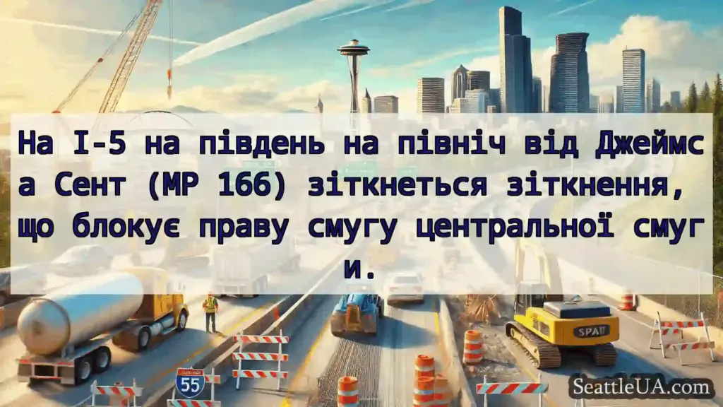 Транспортні новини Сіетла На I-5 на південь на північ від
