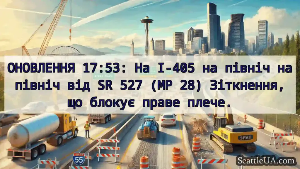 Транспортні новини Сіетла ОНОВЛЕННЯ 17:53: На I-405 на