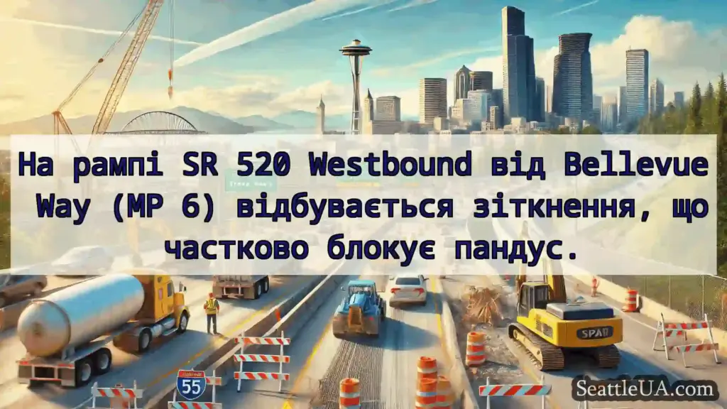 Транспортні новини Сіетла На рампі SR 520 Westbound від
