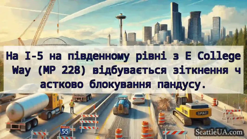 Транспортні новини Сіетла На І-5 на південному рівні з E