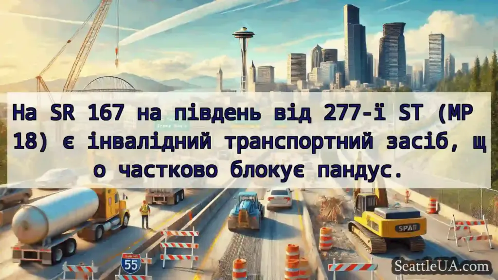 Транспортні новини Сіетла На SR 167 на південь від 277-ї ST