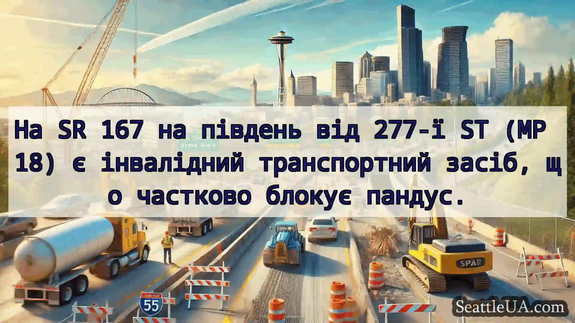 Транспортні новини Сіетла На SR 167 на південь від 277-ї ST