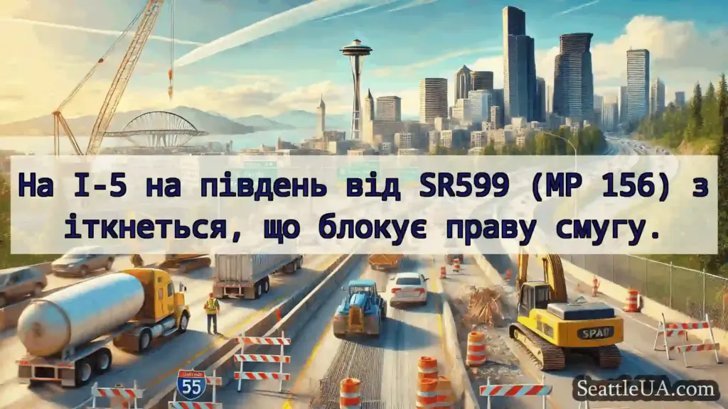 Транспортні новини Сіетла На I-5 на південь від SR599 (MP