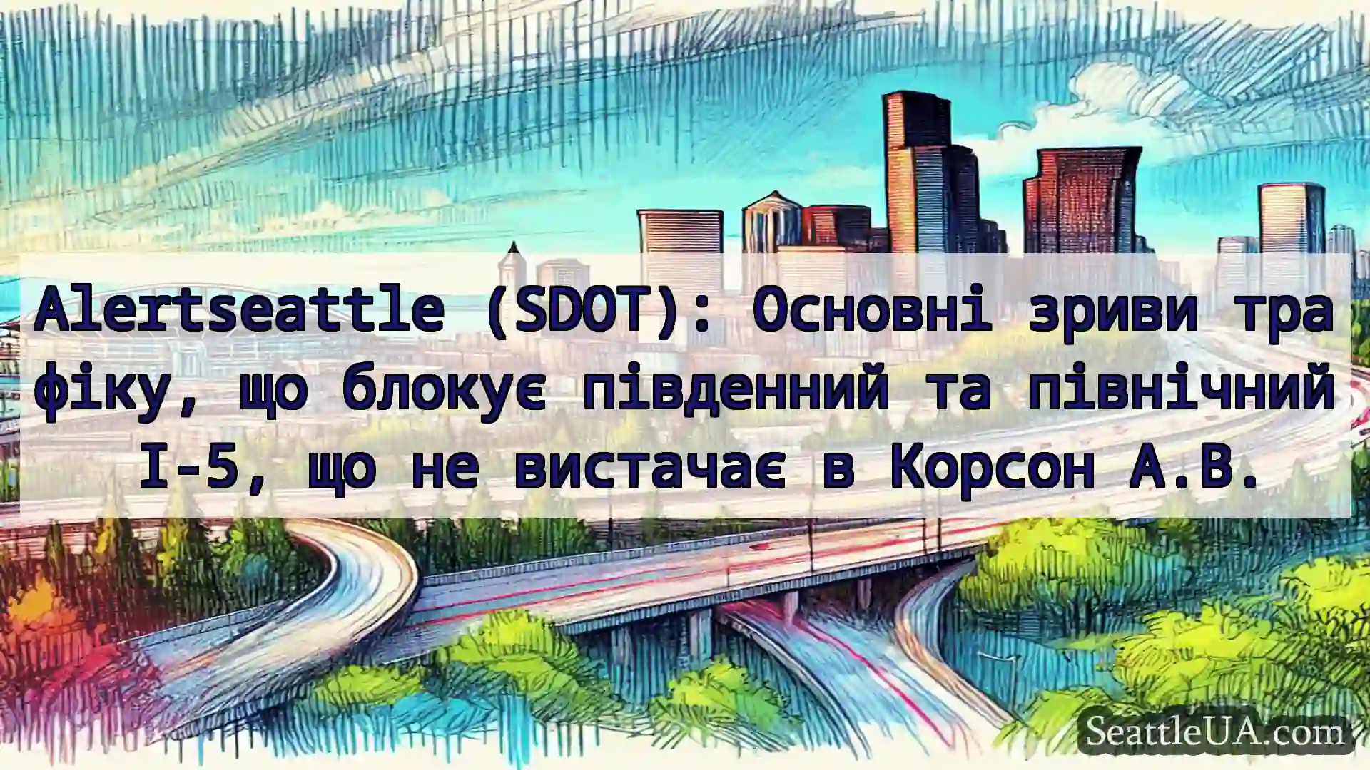 Транспортні новини Сіетла Alertseattle (SDOT): Основні зриви