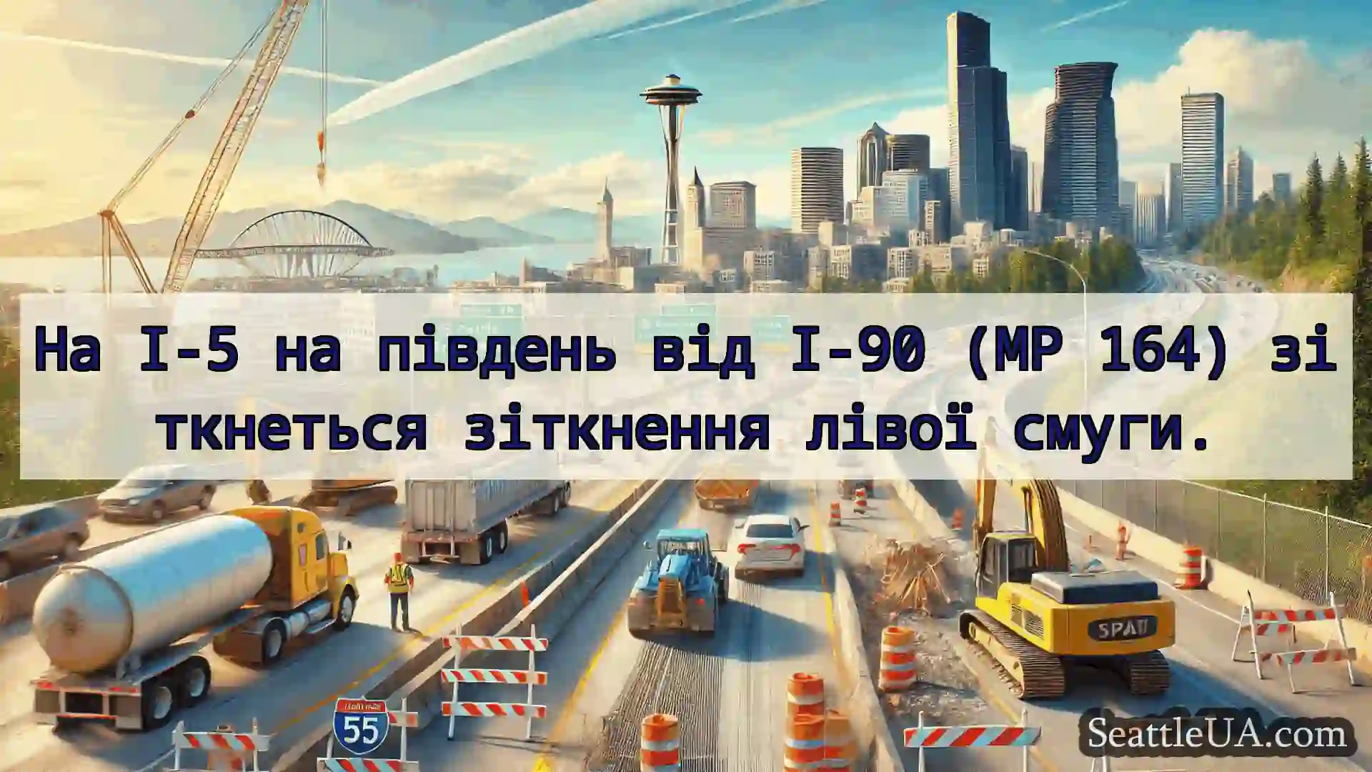 Транспортні новини Сіетла На I-5 на південь від I-90 (MP
