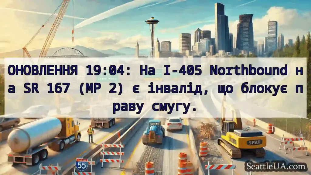 Транспортні новини Сіетла ОНОВЛЕННЯ 19:04: На I-405