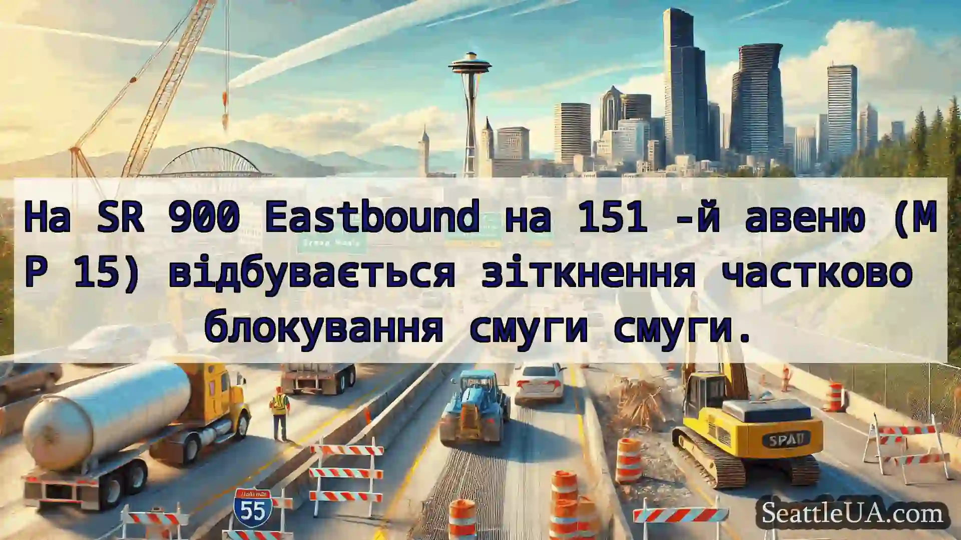 Транспортні новини Сіетла На SR 900 Eastbound на 151 -й
