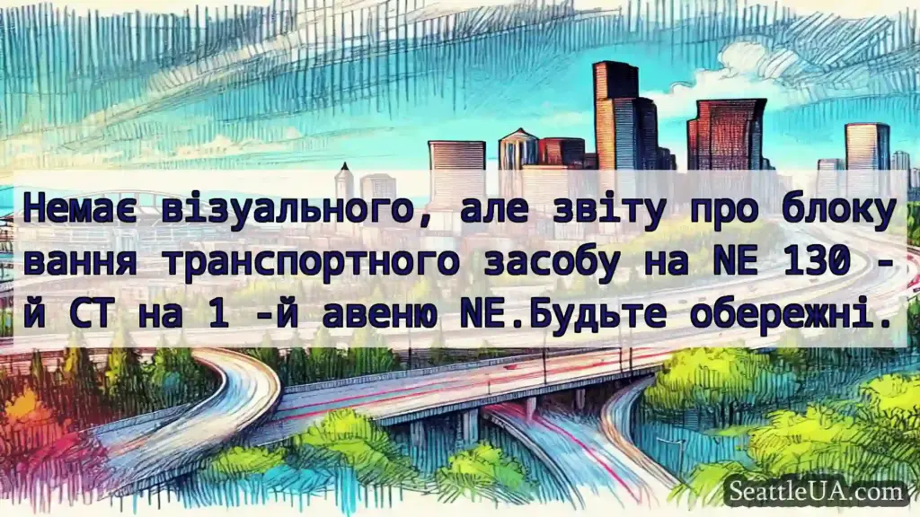 Транспортні новини Сіетла Немає візуального, але звіту про