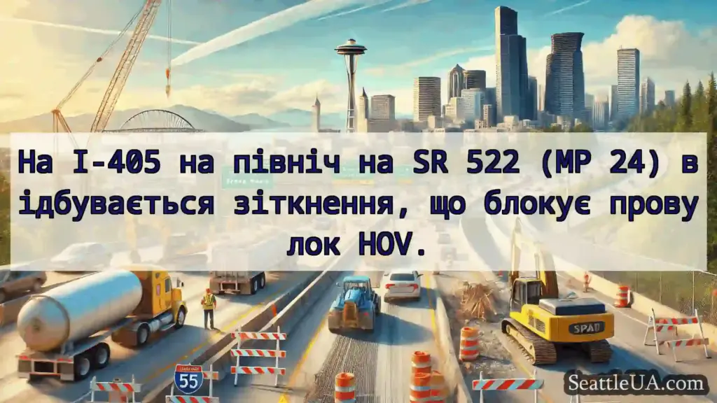 Транспортні новини Сіетла На I-405 на північ на SR 522 (MP