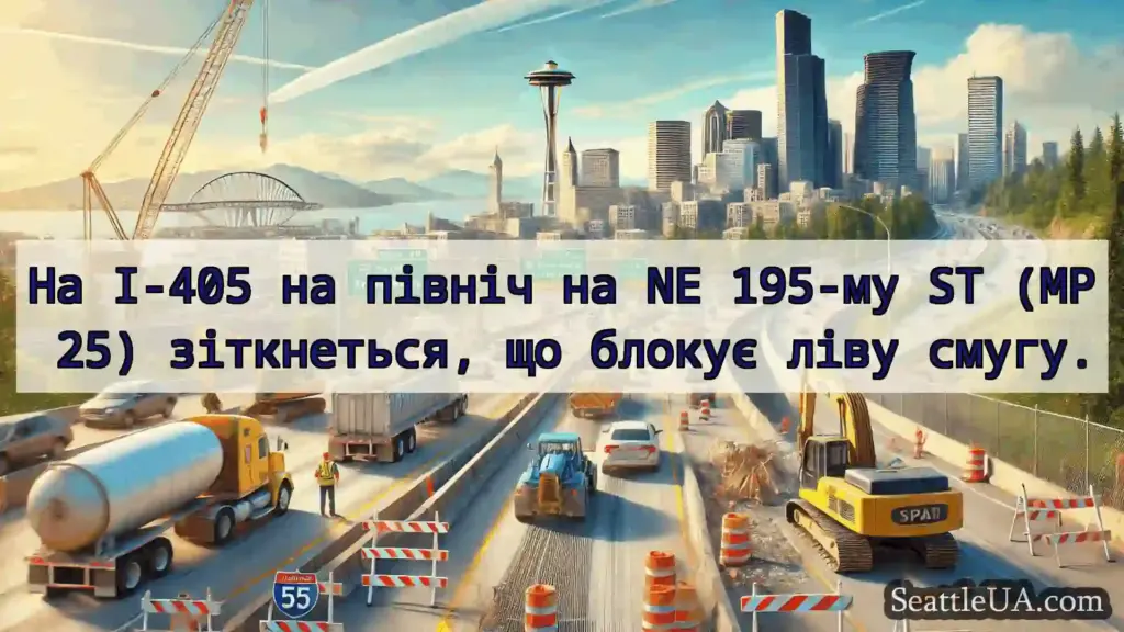 Транспортні новини Сіетла На I-405 на північ на NE 195-му ST