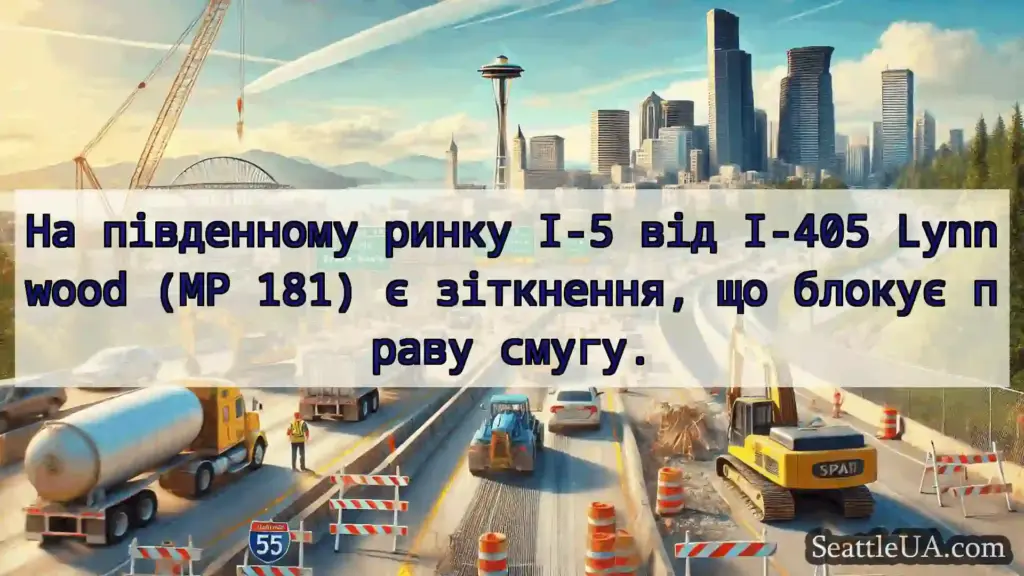 Транспортні новини Сіетла На південному ринку I-5 від I-405