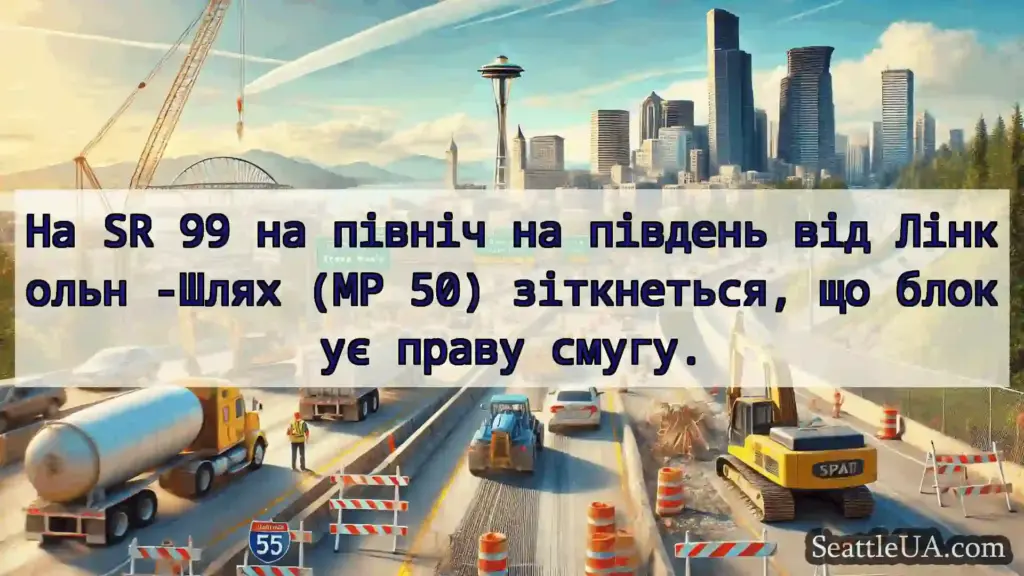 Транспортні новини Сіетла На SR 99 на північ на південь від