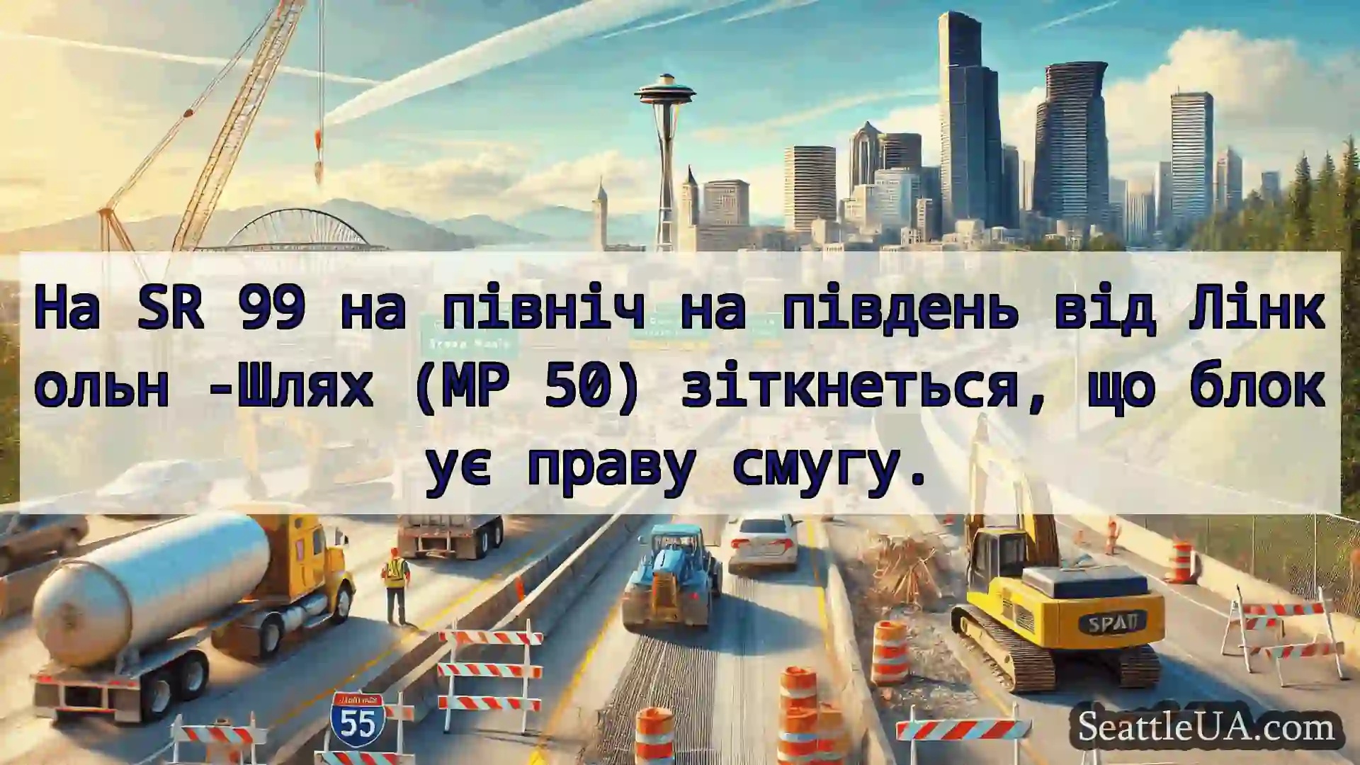 Транспортні новини Сіетла На SR 99 на північ на південь від
