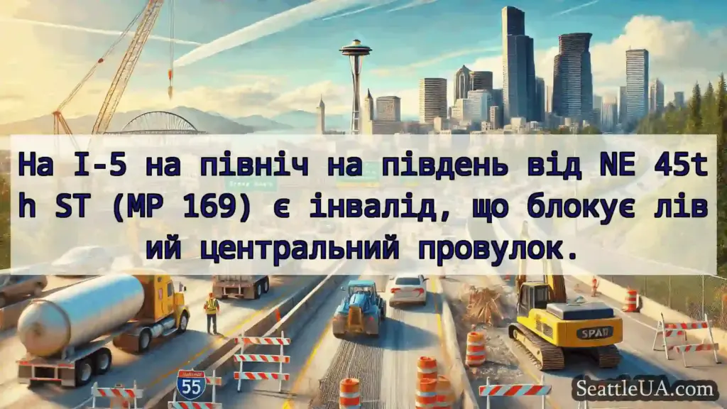 Транспортні новини Сіетла На I-5 на північ на південь від NE