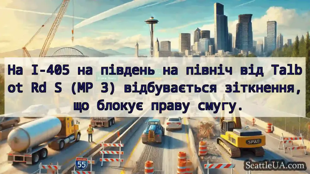 Транспортні новини Сіетла На I-405 на південь на північ від