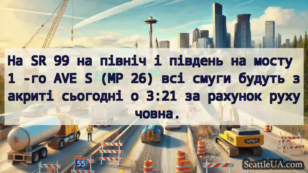 Транспортні новини Сіетла На SR 99 на північ і південь на