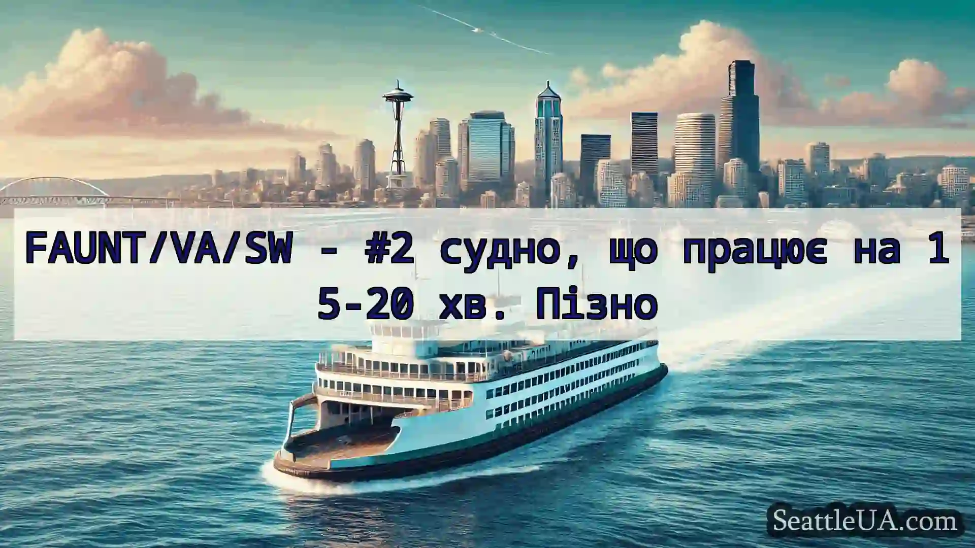 новини про пороми Сіетла FAUNT/VA/SW - #2 судно, що працює