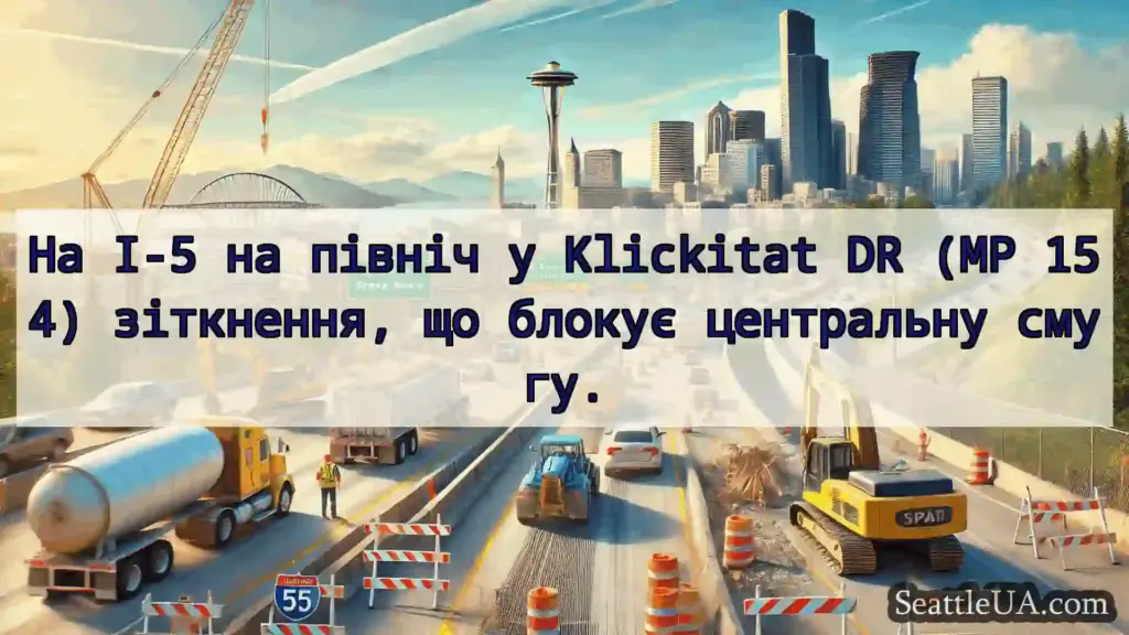 Транспортні новини Сіетла На I-5 на північ у Klickitat DR