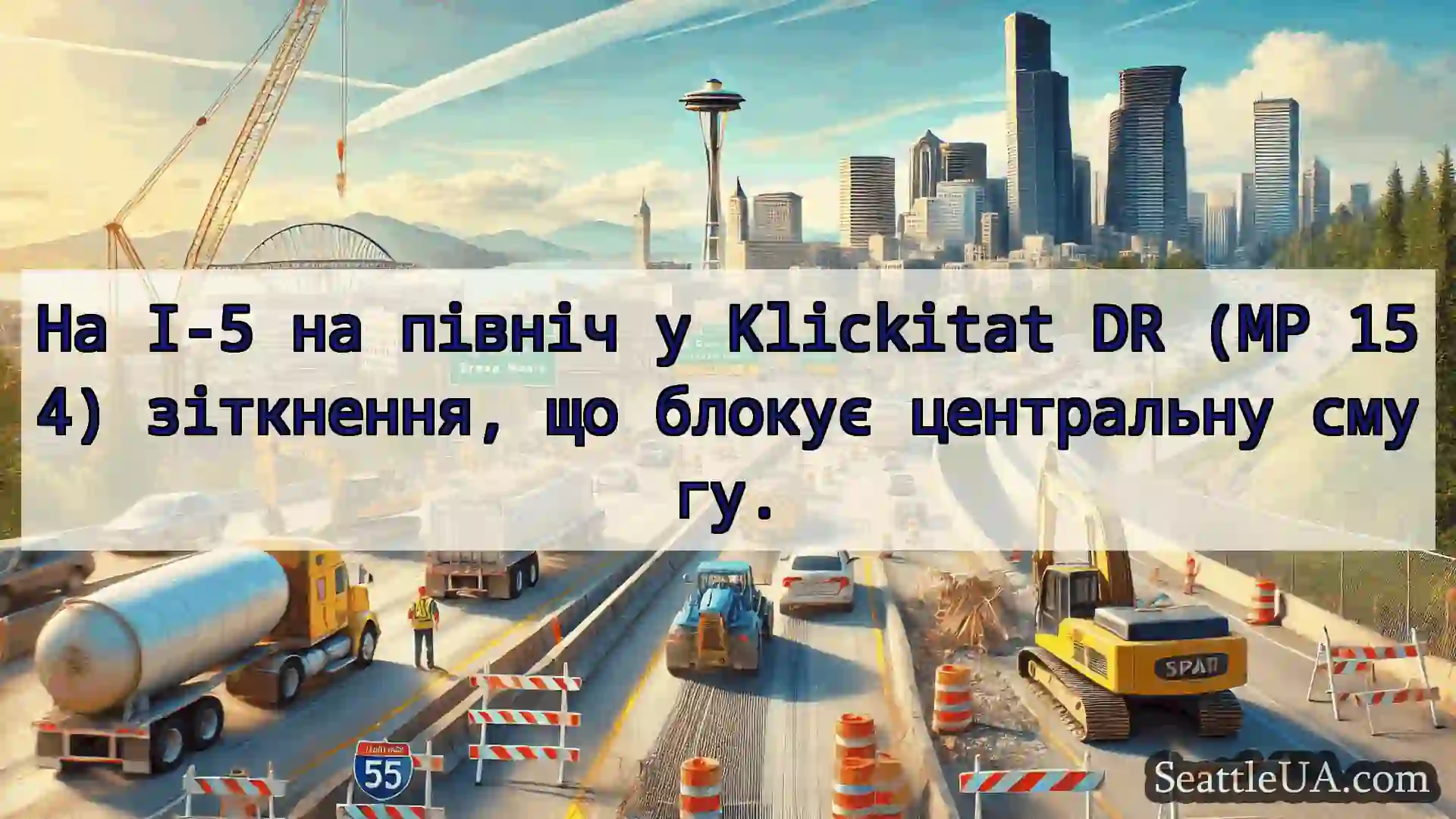 Транспортні новини Сіетла На I-5 на північ у Klickitat DR