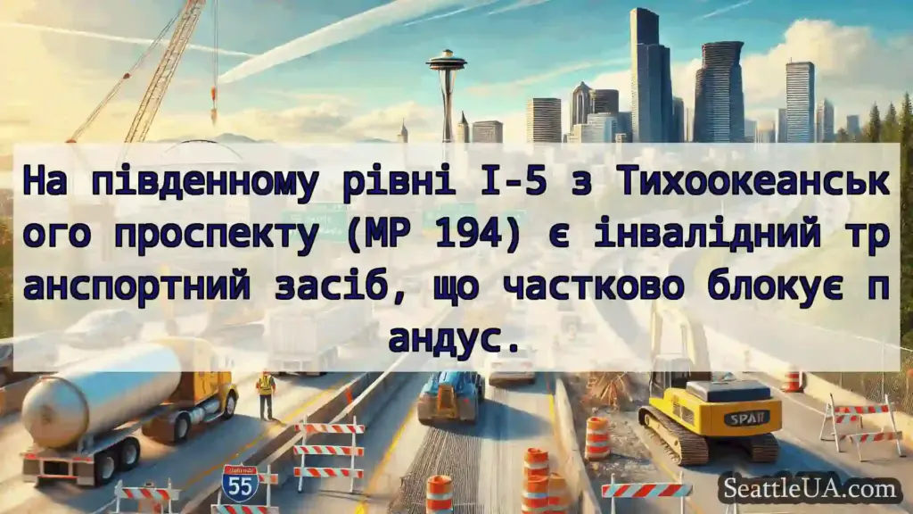 Транспортні новини Сіетла На південному рівні I-5 з