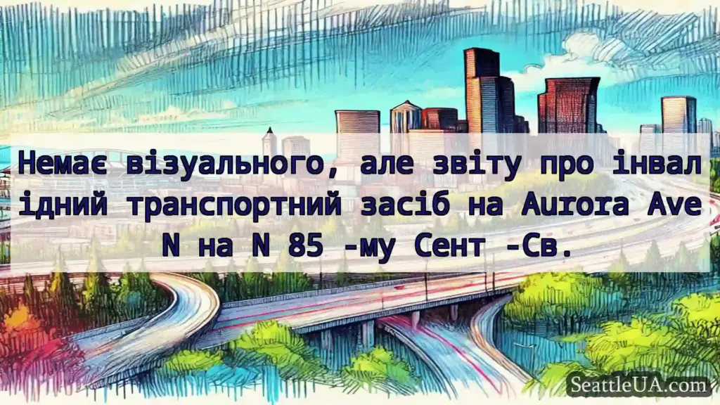 Транспортні новини Сіетла Немає візуального, але звіту про