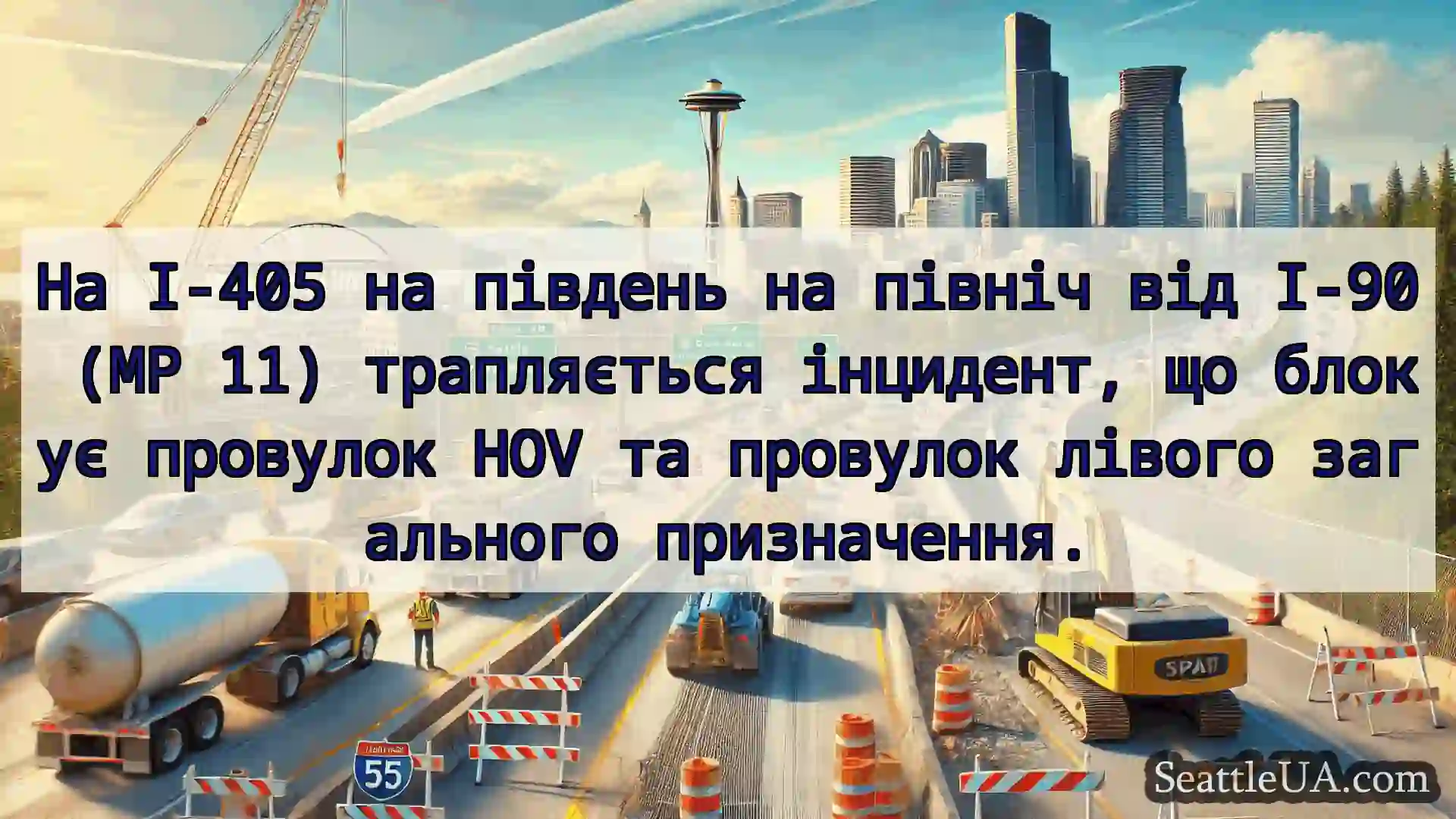 Транспортні новини Сіетла На I-405 на південь на північ від