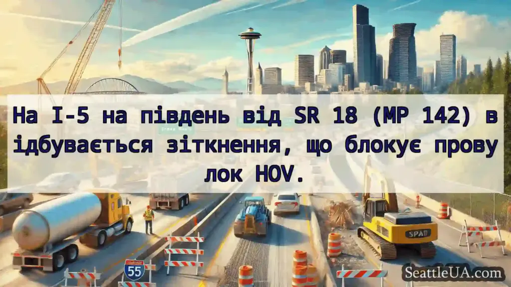 Транспортні новини Сіетла На I-5 на південь від SR 18 (MP