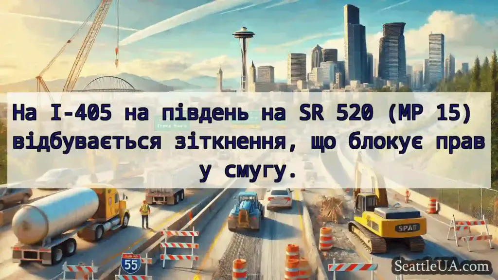 Транспортні новини Сіетла На I-405 на південь на SR 520 (MP