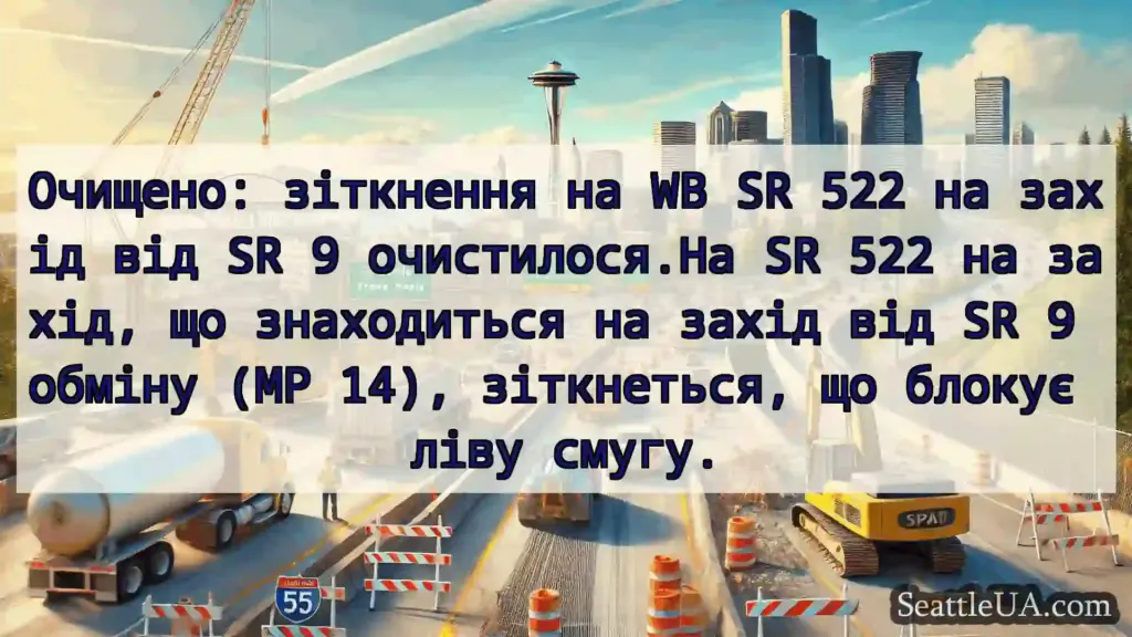 Транспортні новини Сіетла Очищено: зіткнення на WB SR 522 на