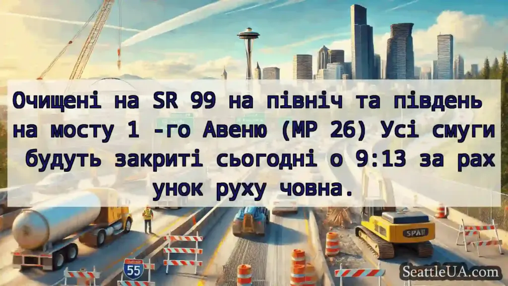 Транспортні новини Сіетла Очищені на SR 99 на північ та
