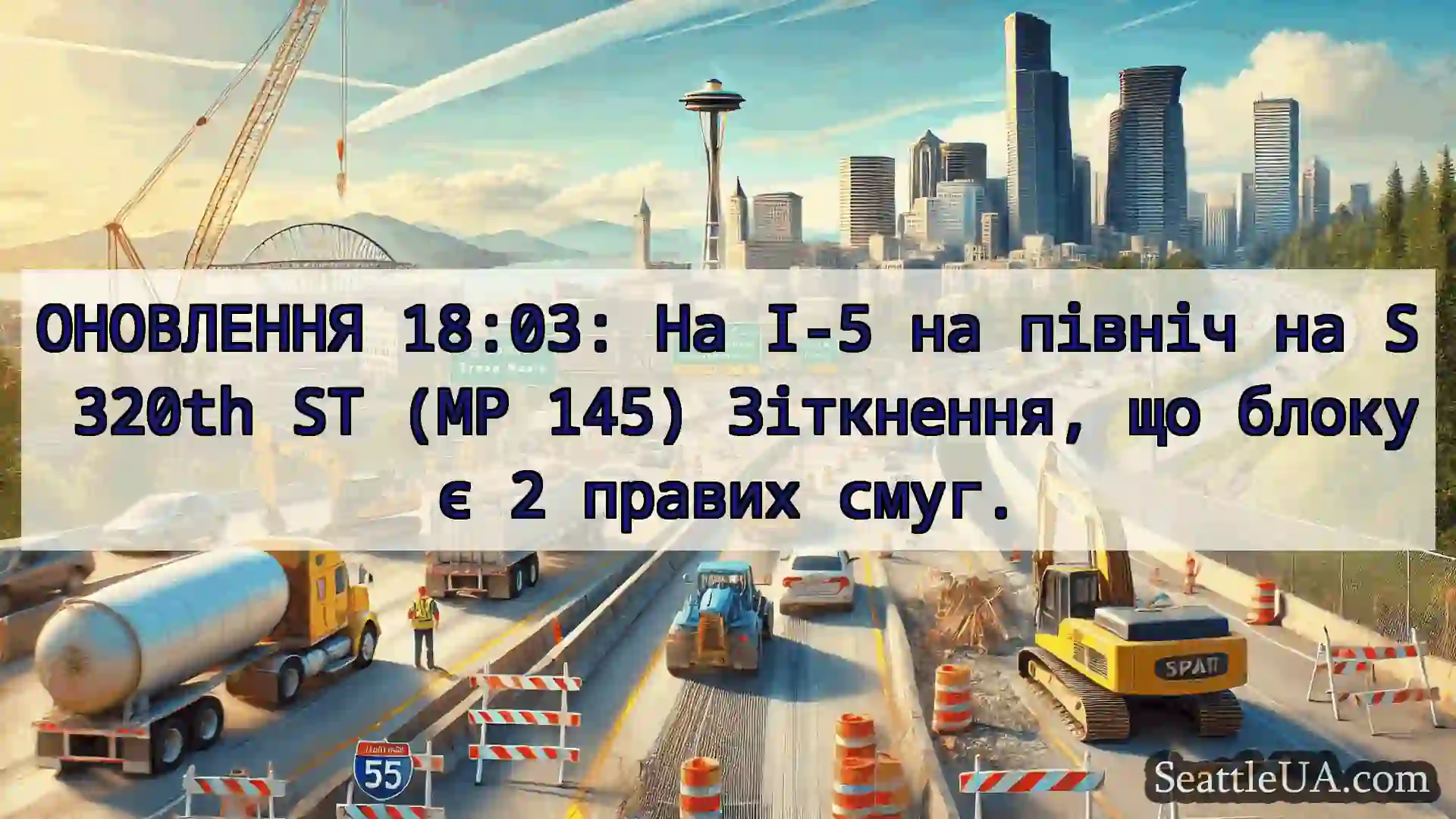 Транспортні новини Сіетла ОНОВЛЕННЯ 18:03: На I-5 на північ