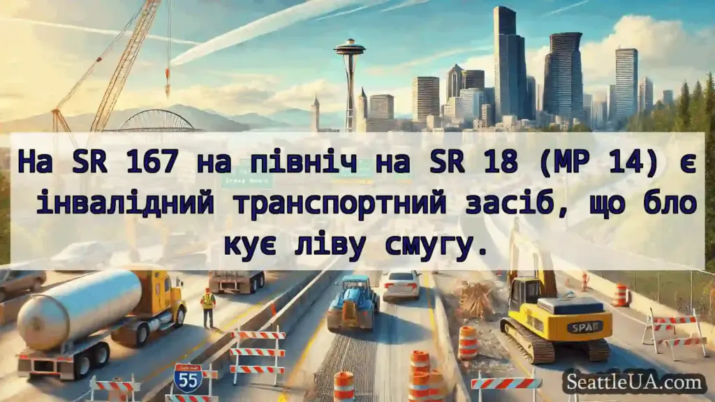 Транспортні новини Сіетла На SR 167 на північ на SR 18 (MP