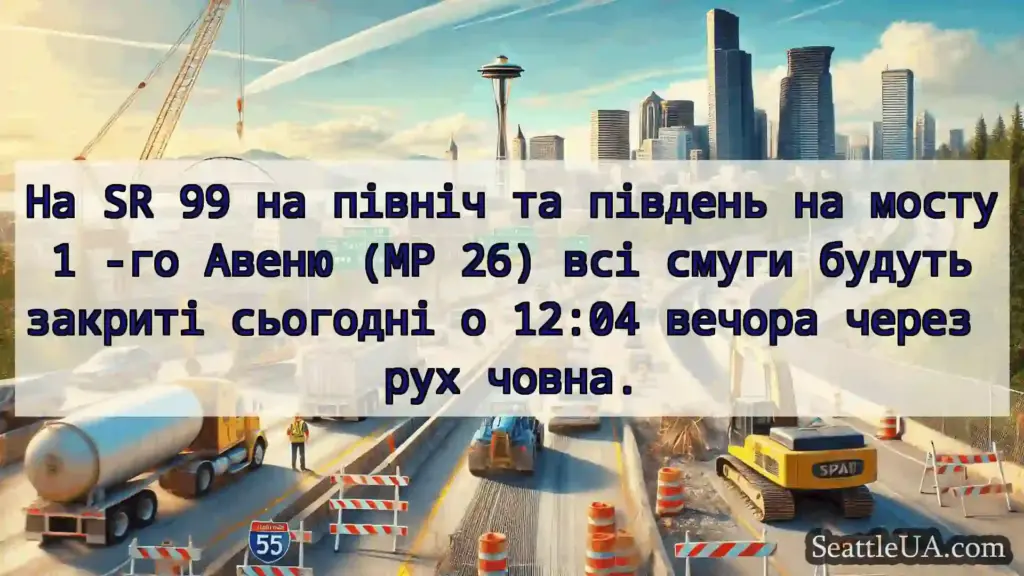 Транспортні новини Сіетла На SR 99 на північ та південь на