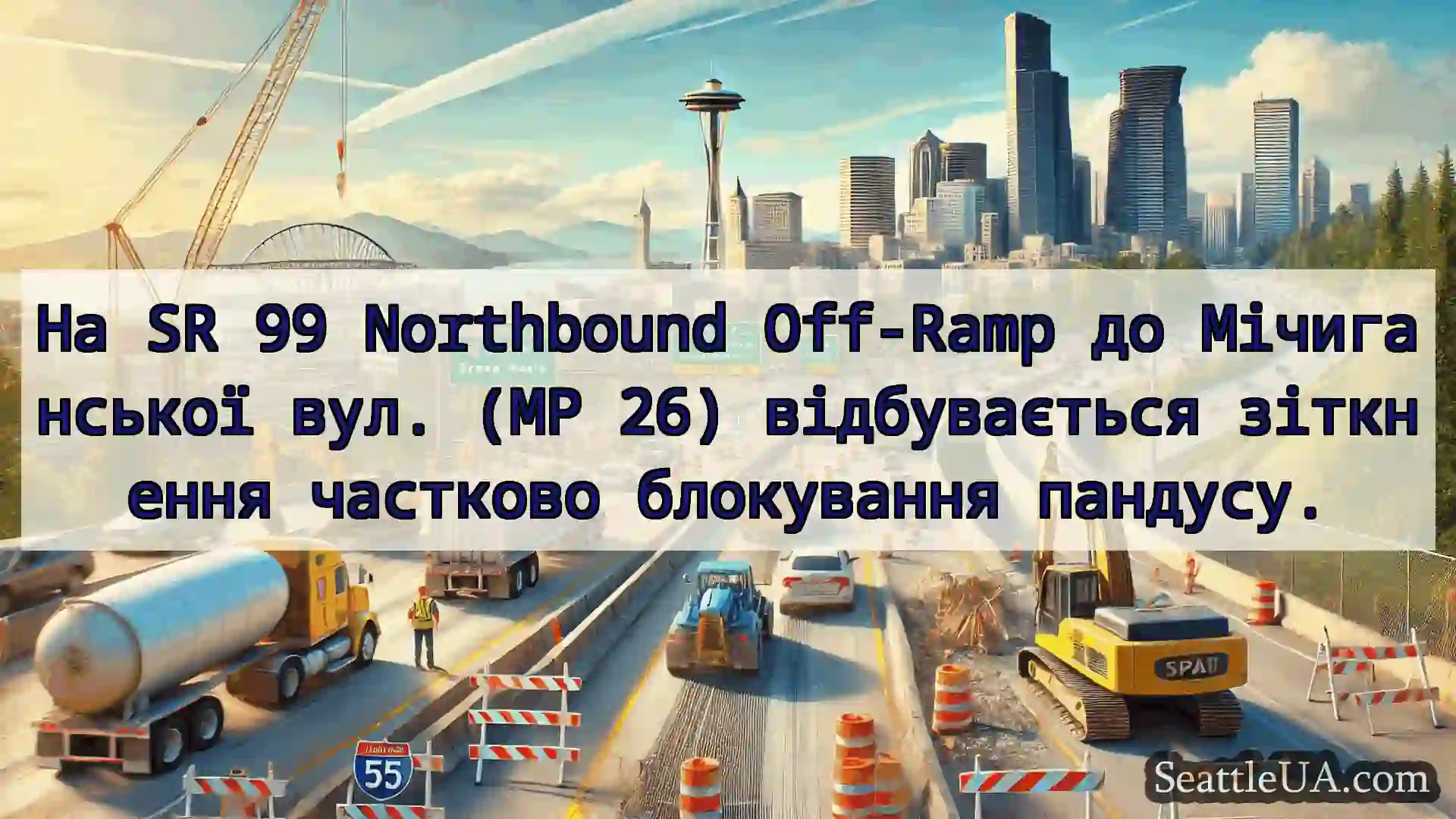 Транспортні новини Сіетла На SR 99 Northbound Off-Ramp до