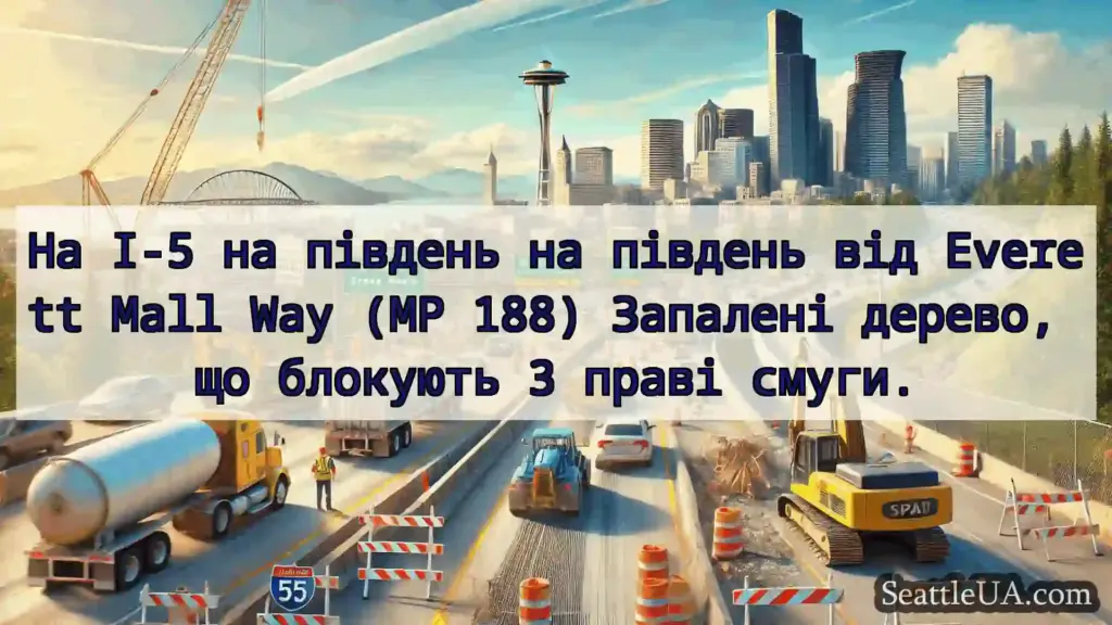 Транспортні новини Сіетла На I-5 на південь на південь від