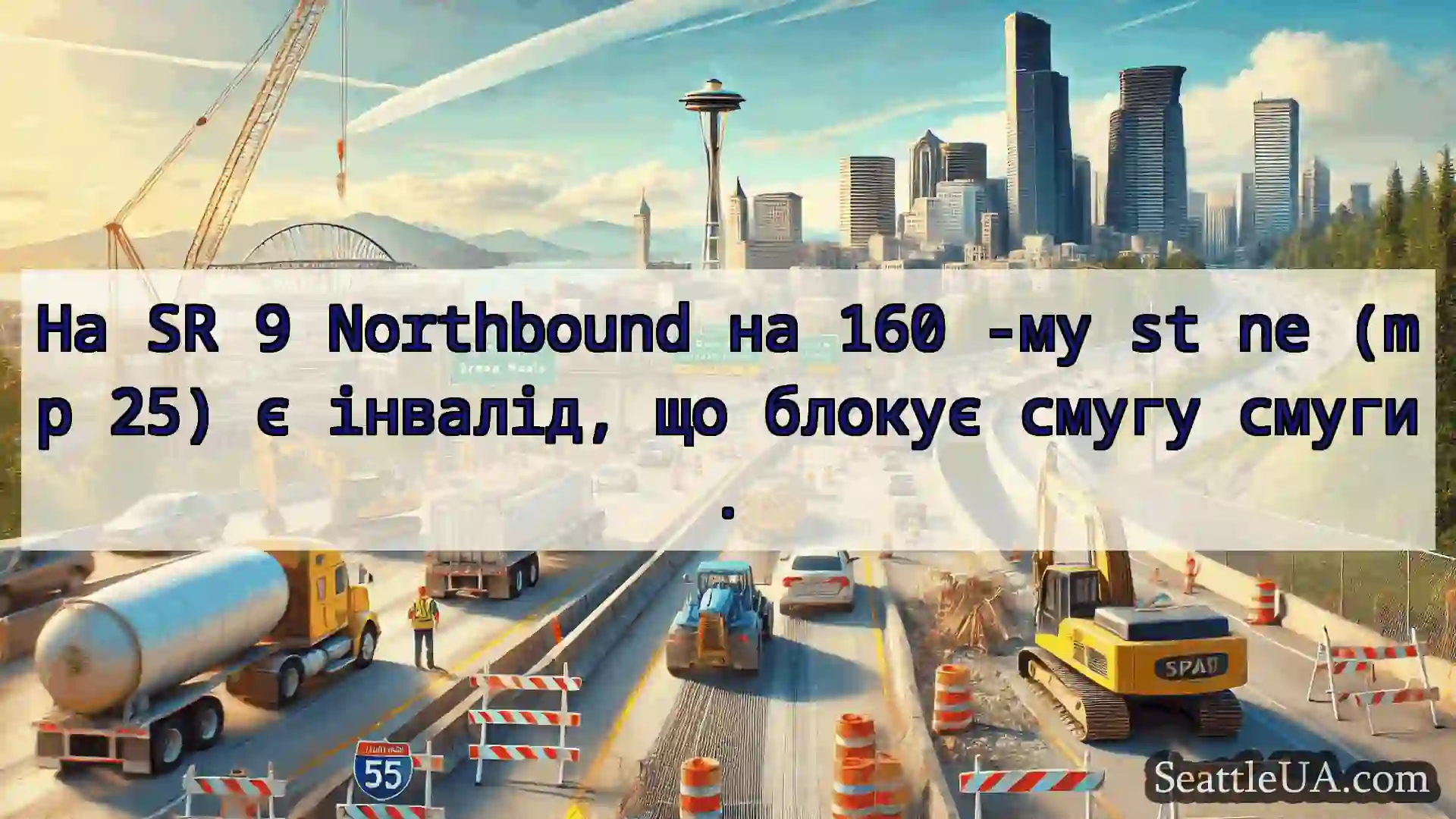 Транспортні новини Сіетла На SR 9 Northbound на 160 -му st