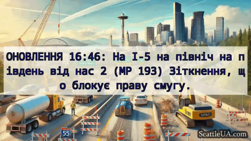 Транспортні новини Сіетла ОНОВЛЕННЯ 16:46: На I-5 на північ