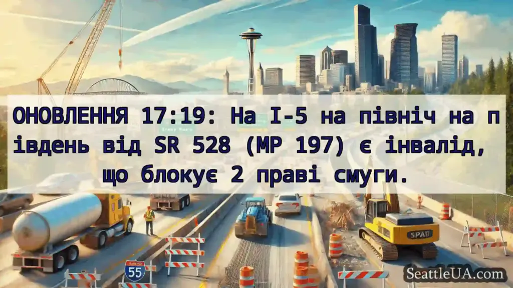 Транспортні новини Сіетла ОНОВЛЕННЯ 17:19: На I-5 на північ