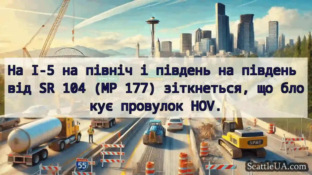 Транспортні новини Сіетла На I-5 на північ і південь на